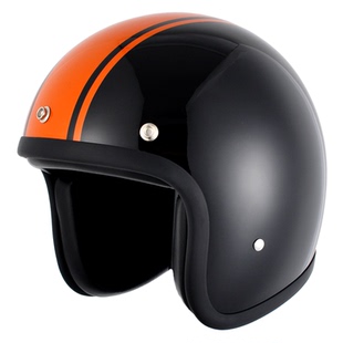 汤普森复古摩托车半盔夏季男女士3/4盔机车小盔体经典玻璃钢头盔