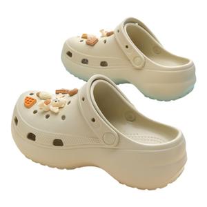 厚底云朵洞洞鞋女款夏季凉拖厚底防滑拖鞋女士增高软底沙滩凉鞋女