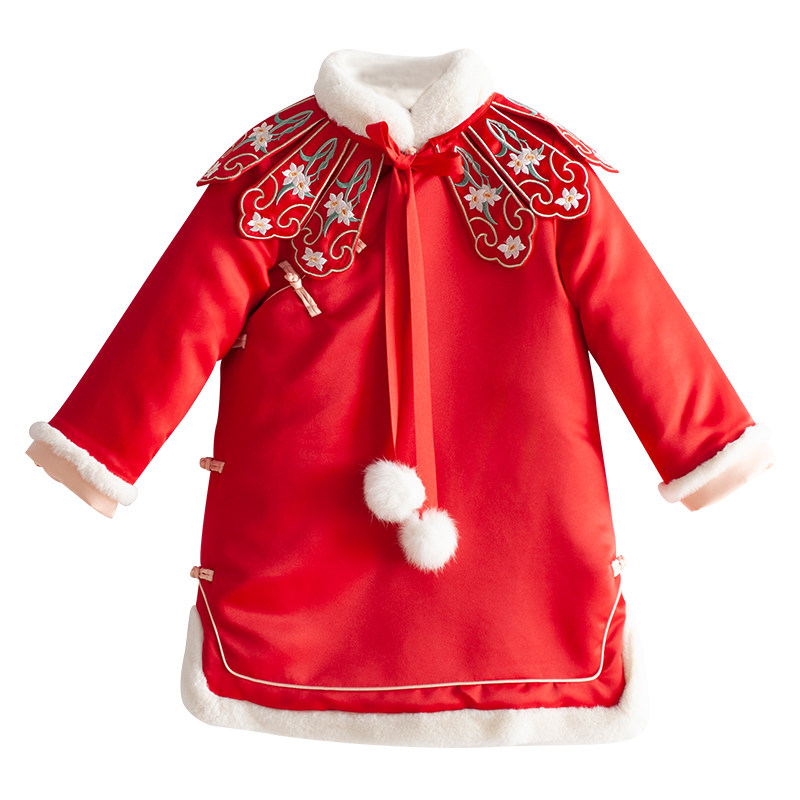 中国风女宝宝喜庆拜年服棉服