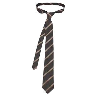 咖啡条纹领带复古风撞色绿色手打古着vintage休闲百搭棕色衬衫潮