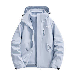 JEEP SPIRIT羽绒冲锋衣男女新款秋冬季超好看三合一户外加厚外套