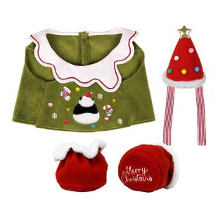 熊猫工厂5 6月龄仿真熊猫七仔飞云小爱圣诞限定娃衣服套装礼盒