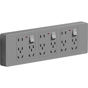 86型明装扩展插座面板带开关墙壁排插多功能转换器多孔位插线板