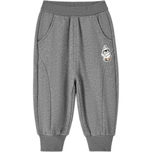 全棉时代儿童裤子男童冬季厚款保暖裤子男幼童发热风柔棉长裤