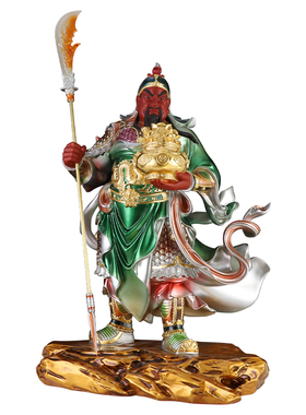 纯铜武财神关公神像摆件
