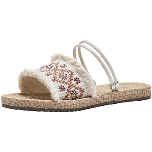 热风平底一字拖女鞋2026年夏季新款度假鞋子出游沙滩凉拖平底拖鞋