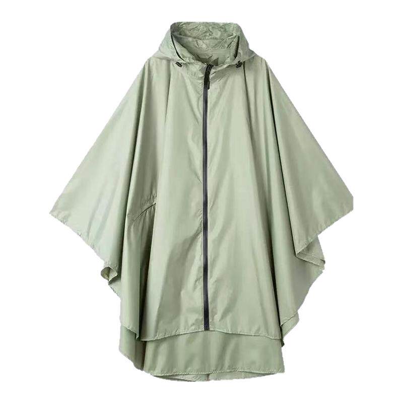 时尚日韩斗篷雨衣成人防水拉链雨衣户外徒步登山骑行便携式雨披