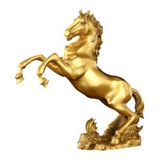纯黄铜生肖马铜马摆件黄铜马到成功客厅家居店铺装饰开业礼品大号