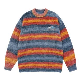 BJHG不计后果多巴胺泰迪绒毛衣男装冬季卫衣慵懒针织情侣装毛衣女