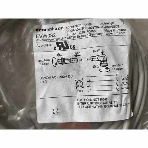 ifm EVW032连接线4条EVW035 2条，全新库存，