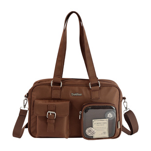 酷乐潮玩新复古格纹双肩痛包大容量单肩斜挎包手提包气质格纹包包