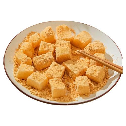 东北朝鲜族传统打糕韩式糯米糍粑驴打滚手工糕点即食含黄豆粉350g