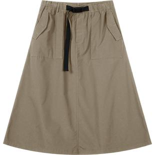 TECTOP/探拓户外女士半身裙中长款春夏季日系山系工装裙显瘦A字裙