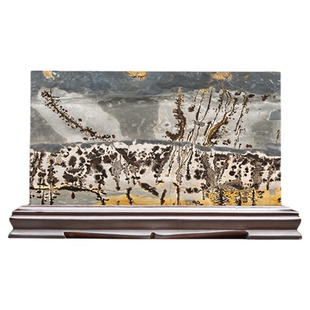 内有多款超级福利广西国画石天然奇石草花石方形屏风摆件Ti60-113