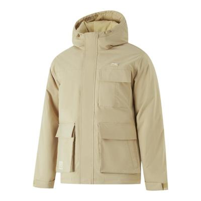 李宁正品男女防泼水连帽羽绒服