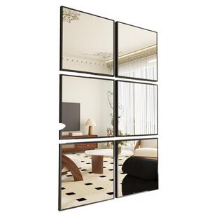 家用镜子贴墙自粘免打孔全身镜客厅挂墙穿衣镜高级感试衣镜可定制