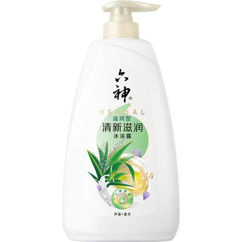 六神身体沐浴露芦荟保湿持久留香控油滋养沐浴乳男女通用1L×1瓶