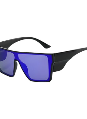 连体镜片太阳眼镜侧宽边镜腿