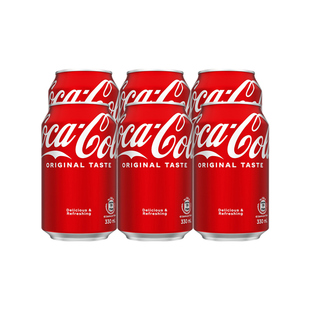 香港进口Coca -Cola/可口可乐柠檬味红罐碳酸饮料330ml年货送礼