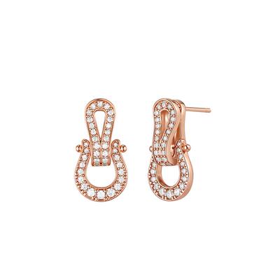 abyb马运连连U型马蹄耳钉本命年