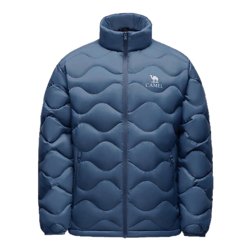 骆驼男装冬季外套男款保暖登山羽绒服短款2025新款户外面包服加厚