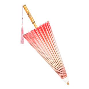 毕六福油纸伞晴雨两用实用非遗手工防雨防晒粉色新款古风汉服雨伞