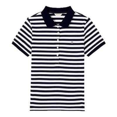 GANT/甘特女条纹休闲短袖POLO衫