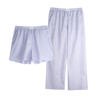 轩靓【梭织纯棉】睡裤女士短长裤夏季薄款时尚2026新款宽松可外穿