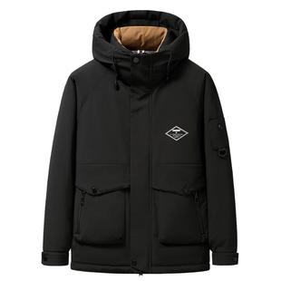 雪中飞2025秋冬新款男女情侣短款羽绒服连帽保暖工装户外大口袋