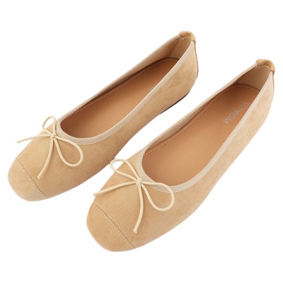 西町村屋韩系蝴蝶结芭蕾鞋女