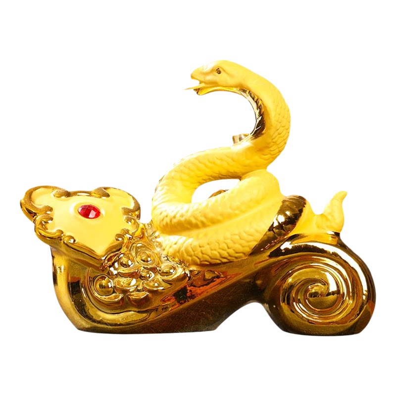景德镇生肖镀金陶瓷酒瓶五斤装