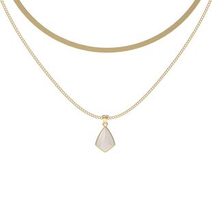 张杰陈钰琪同款宜兰珠宝玛瑙双层叠戴项链女新款锁骨链妇女节礼物