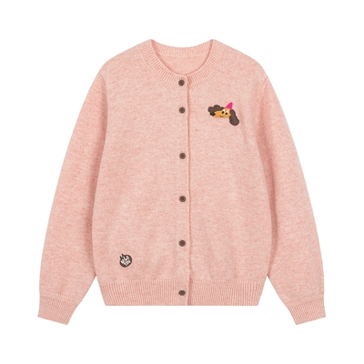 马拉丁儿童毛衣25秋装新款男女童户外休闲绵羊毛毛衣开衫