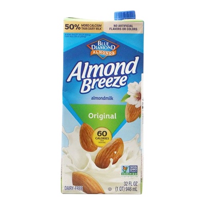 美国蓝钻扁桃仁奶无糖香草原味 Blue Diamond Almond Breeze