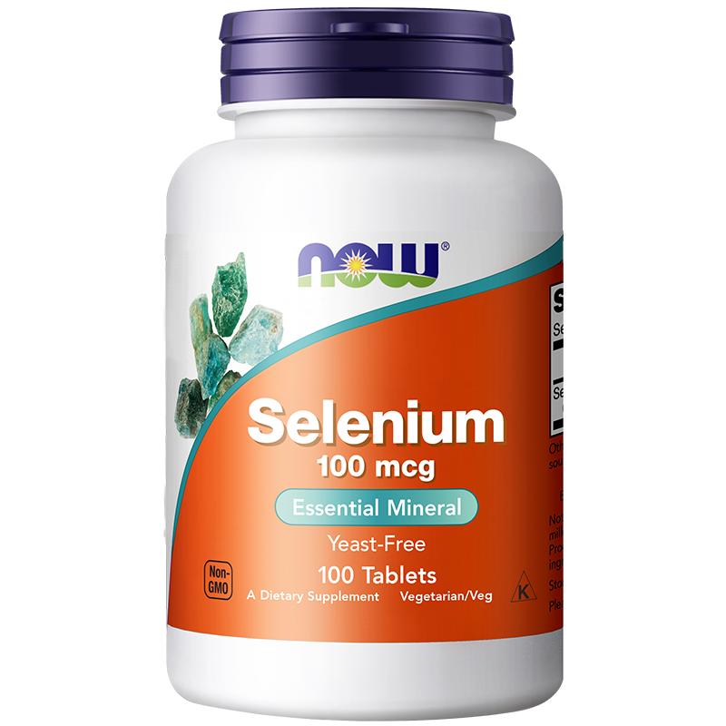 【自营】NOW/诺奥硒片selenium富硒肝疏毒硒元素片100mcg100粒/瓶