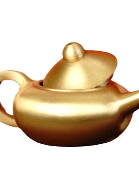 黄铜把把壶手把件迷你茶壶