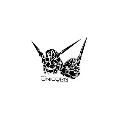 独角兽机动战士gundam头像车贴