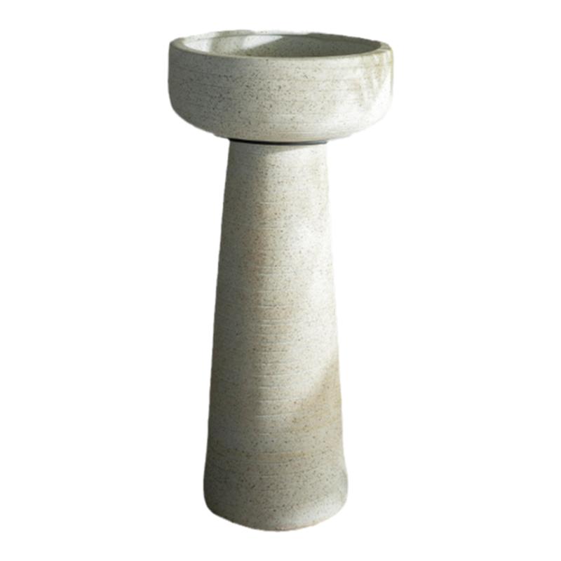 户外庭院洗手盆阳台陶瓷洗手台卫生间洗手池室外石头立柱盆落地式