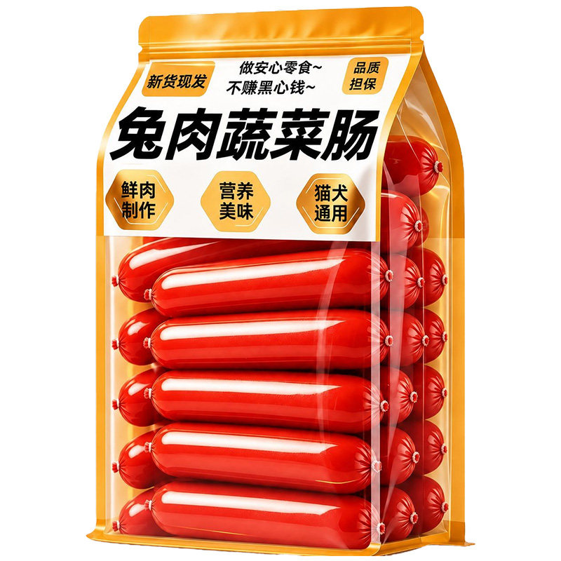 0诱食0色素进口品质兔肉肠狗零食