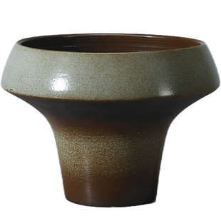 苔藓球竹子专用水培家用高脚花盆花器复古禅意陶瓷蝴蝶兰轻奢花瓶