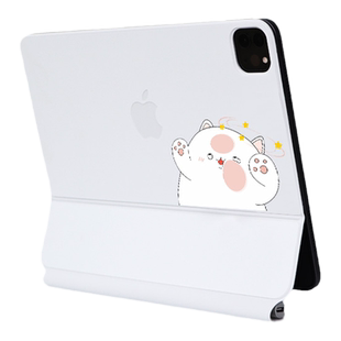 适用于2024款苹果ipad pro11英寸妙控12.9键盘保护膜Magic keyboard白色air5贴纸键盘式智能双面夹透明机身贴