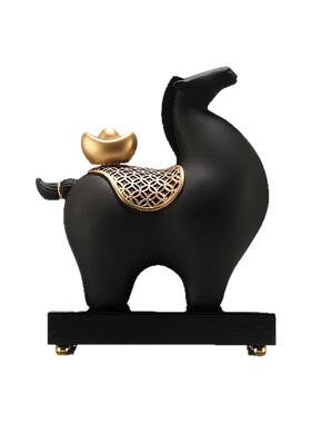 马上有钱摆件招财办公室装饰品