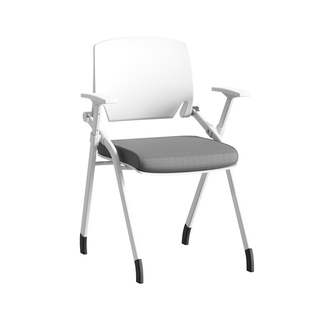 可折叠培训椅带写字板办公椅靠背职员椅教育机构加厚办公室会议椅