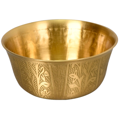 瑞吉祥纯黄铜供碗摆件