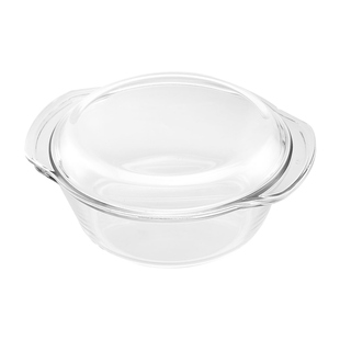 家用玻璃碗带盖大号耐高温泡面碗微波炉加热专用碗盘沙拉碗双耳碗
