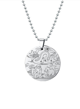 猴鼠龙三合吊坠申子辰挂件男女款