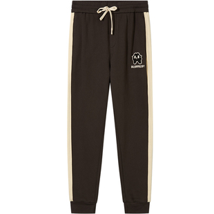 BM条纹拼接裤子男款卫裤潮牌幽灵灰色美式运动裤男士休闲裤秋冬款