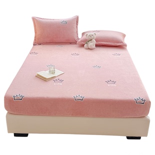 牛奶绒榻榻米床笠定制拼接床儿童珊瑚绒床罩2025新款加绒135X200a