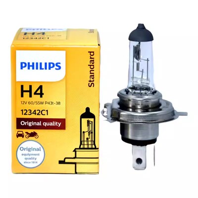 飞利浦原厂H4远近光大灯灯泡