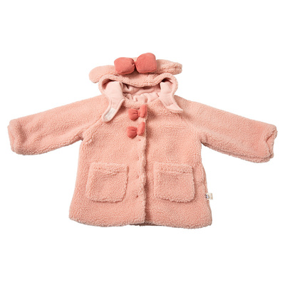 女宝宝冬装洋气撞色蝴蝶结毛毛衣